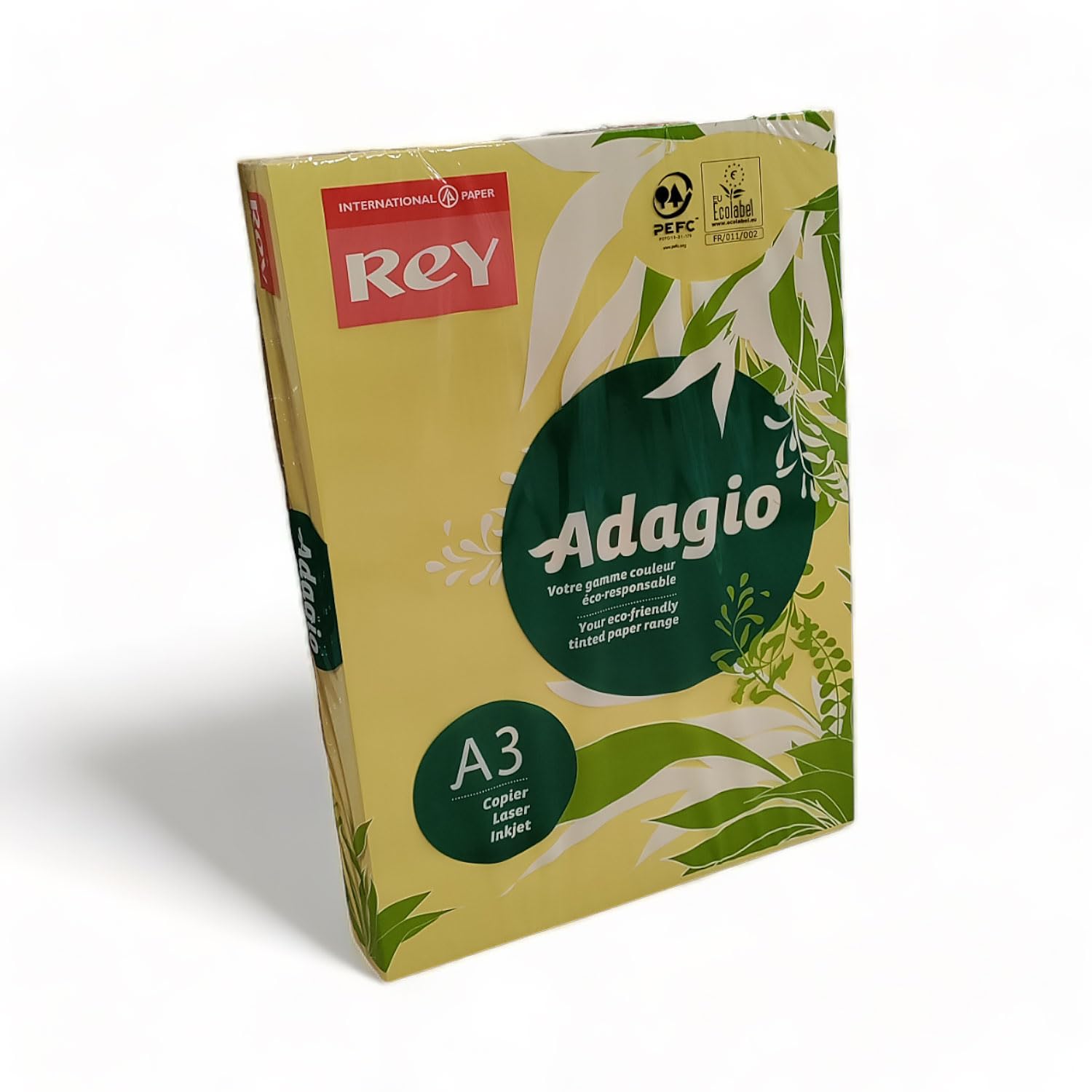 Rey Adagio A3 80gsm (500 Sheets) Citrus Paper - for Laser, Copiers and Inkjet Printers - 1 Ream