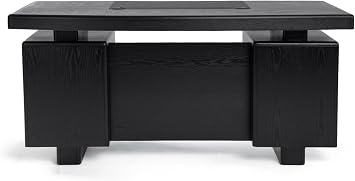 ZURI Modern Monroe Desk - Fixed Height - Black