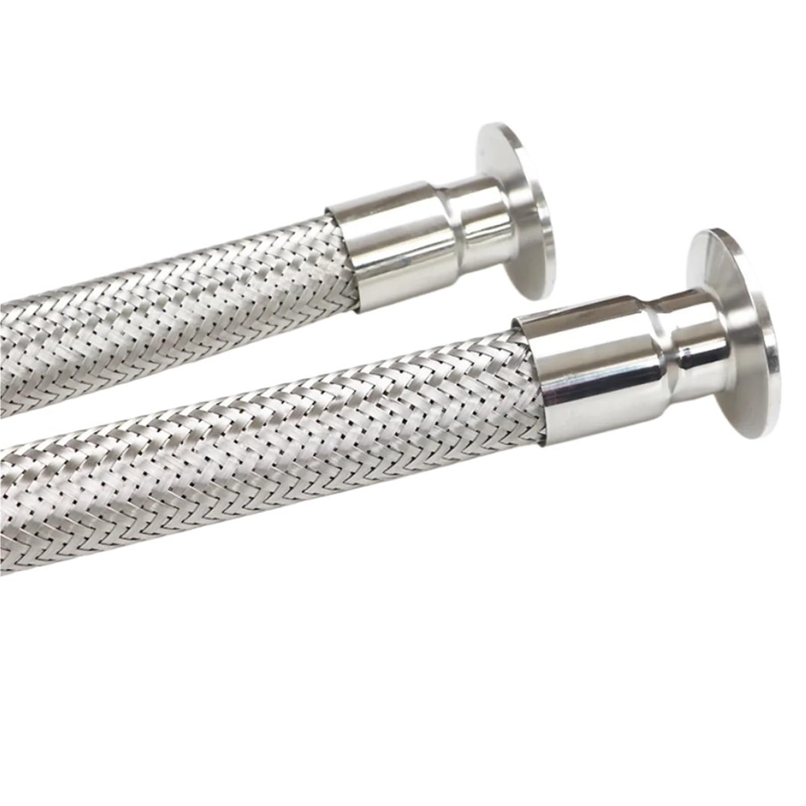 Tubo de 19/25/32/38/45mm OD x 1,5 "2" Tri abrazadera 304 tubo suave trenzado de acero inoxidable fuelle for 500 700 1000 1500 2000mm(19mm OD K50.5mm 1500mm)