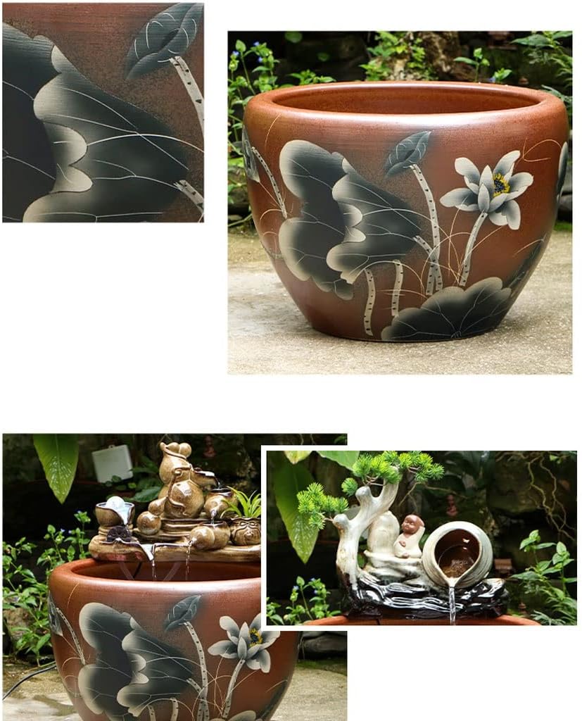 水族館 水族館の水槽 中庭の水槽 ロータスの水槽 植木鉢 屋外の水槽 風水タンク 水族館のスターターキット 小型水槽 (Color