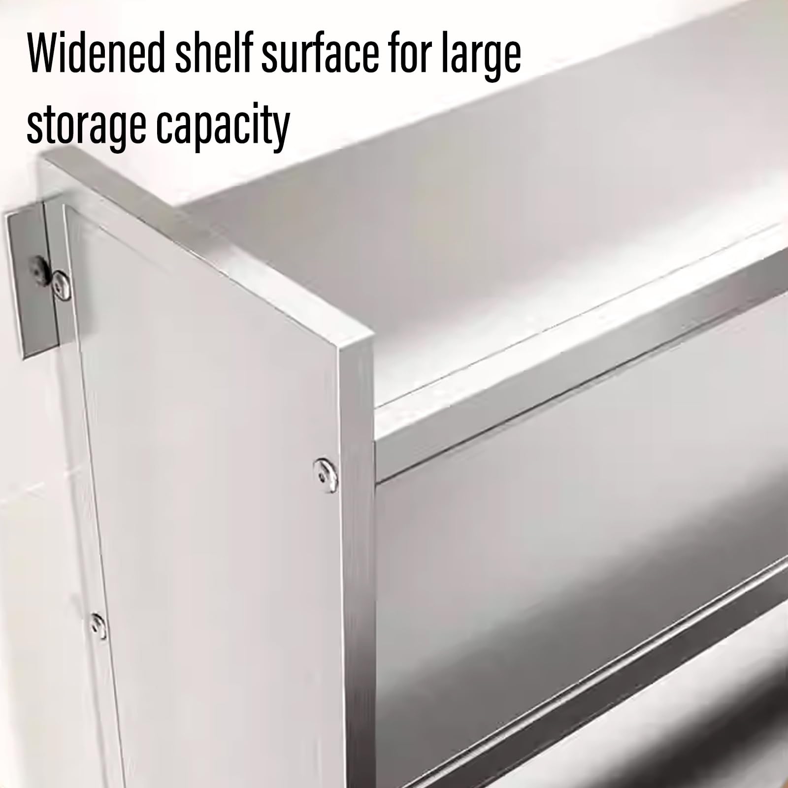 Armario de Pared Colgante de Acero Inoxidable para Cocina Baño Garaje con Puerta Corredera Semitransparente Barra para Colgar Varios Tamaños Disponibles(120 * 32 * 71cm)