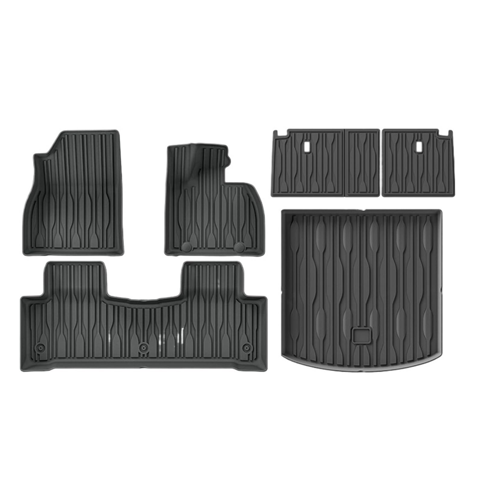 Car Floor mats and Cargo Liners Compatible for BYD Sealion 7 2024 2025 All Weather splashproof backrest Trunk pad(6PCS RHD)