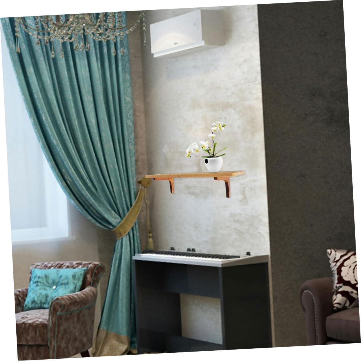 2pcs Heavy Duty Floating Shelf Brackets Sturdy Corner Support for Thick Shelves Wall Mounted Bracket for Home Office Storage Versatile and Easy to Install