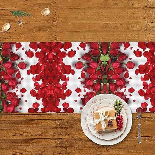 Chemin de table de Noël anti-plis de 152 cm avec pompons stables - 6