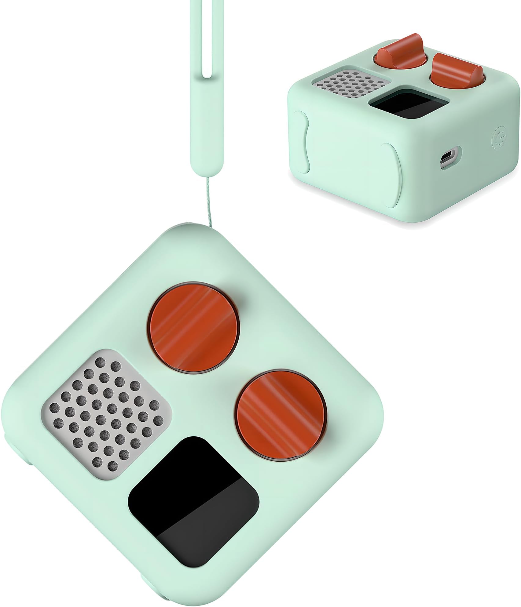 PROfezzion Silicone Case for Yoto Mini Player, Yoto Mini Jacket with Wrist Lanyard Protective Sleeve Case for Kids Mini Audio Device Anti-Slip Silicone Skin Cover - Green