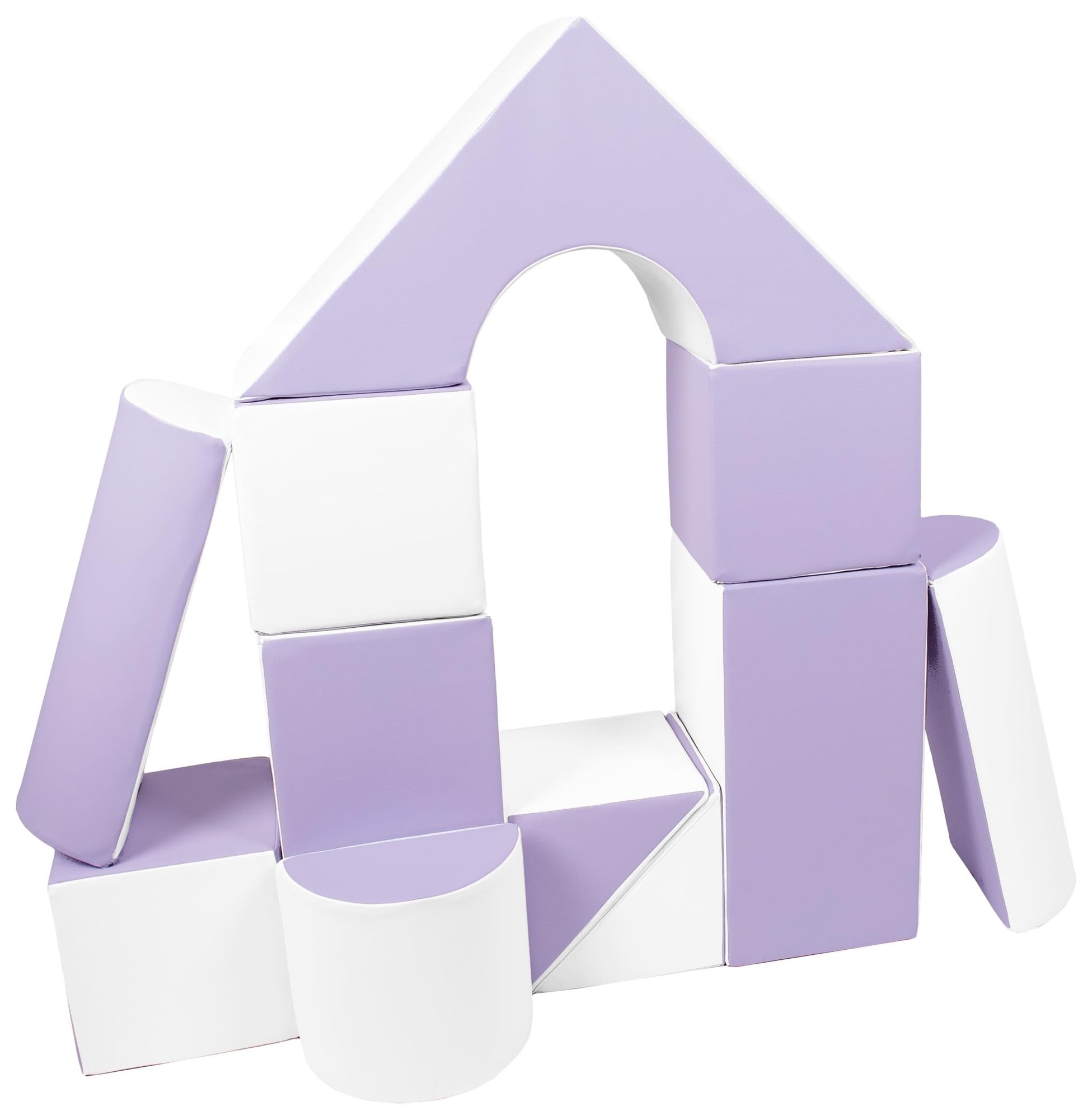 Velinda 11 pcs coloured, soft, foam, children, kids, toy, nursery, playgroup (colour: white, lilac)