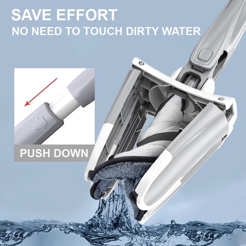 STELLIX Mop Pocha for Floor Cleaning|X-Shape 360� Mop with Flexible Head, Ideal for Wet & Dry Cleaning for Any Surface | Super-Absorbent Pads