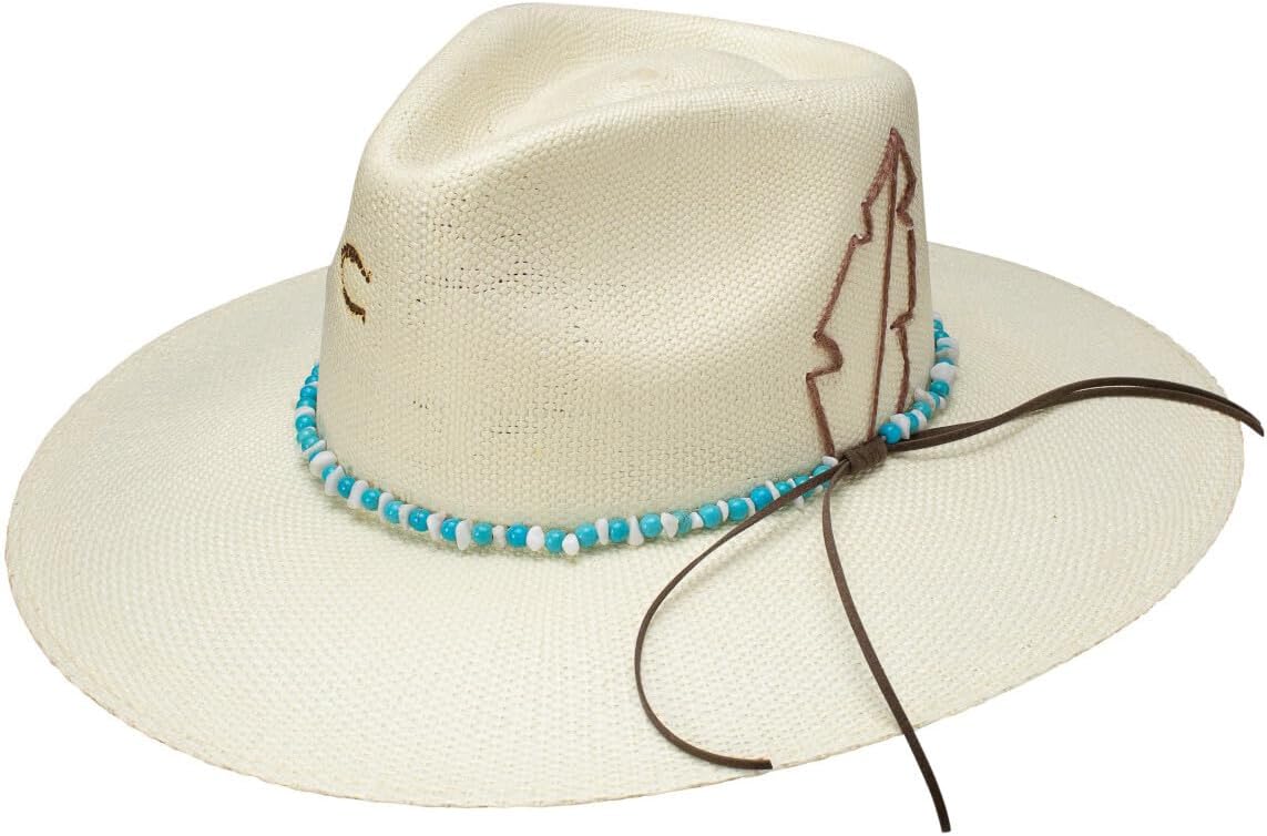 Charlie 1 Horse Midnight Toker Fashion Straw Cowgirl Hat Natural Large, Beige