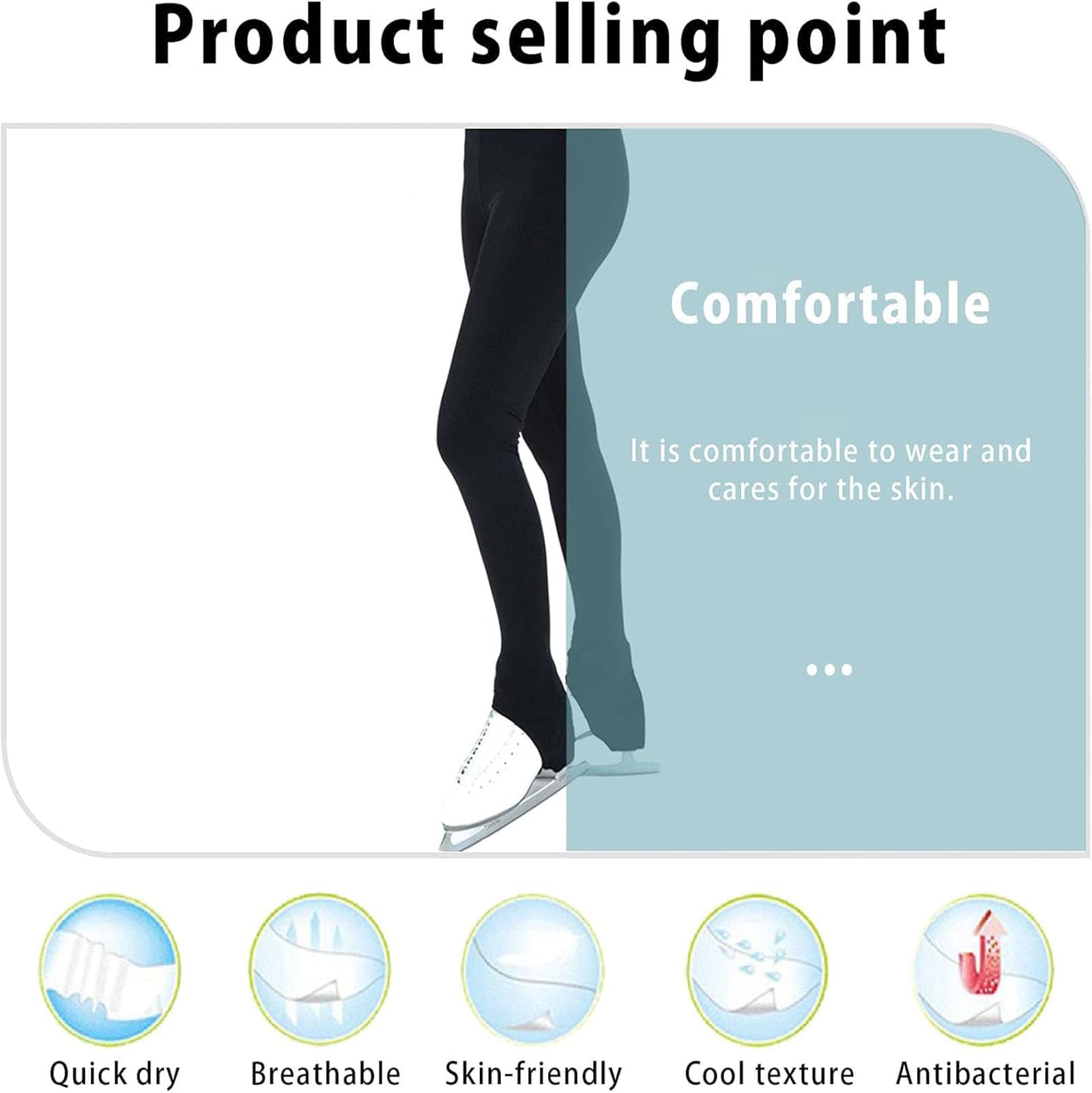 Eiskunstlauf Hose für Damen warm gefütterte Schlittschuhhose Sportleggings