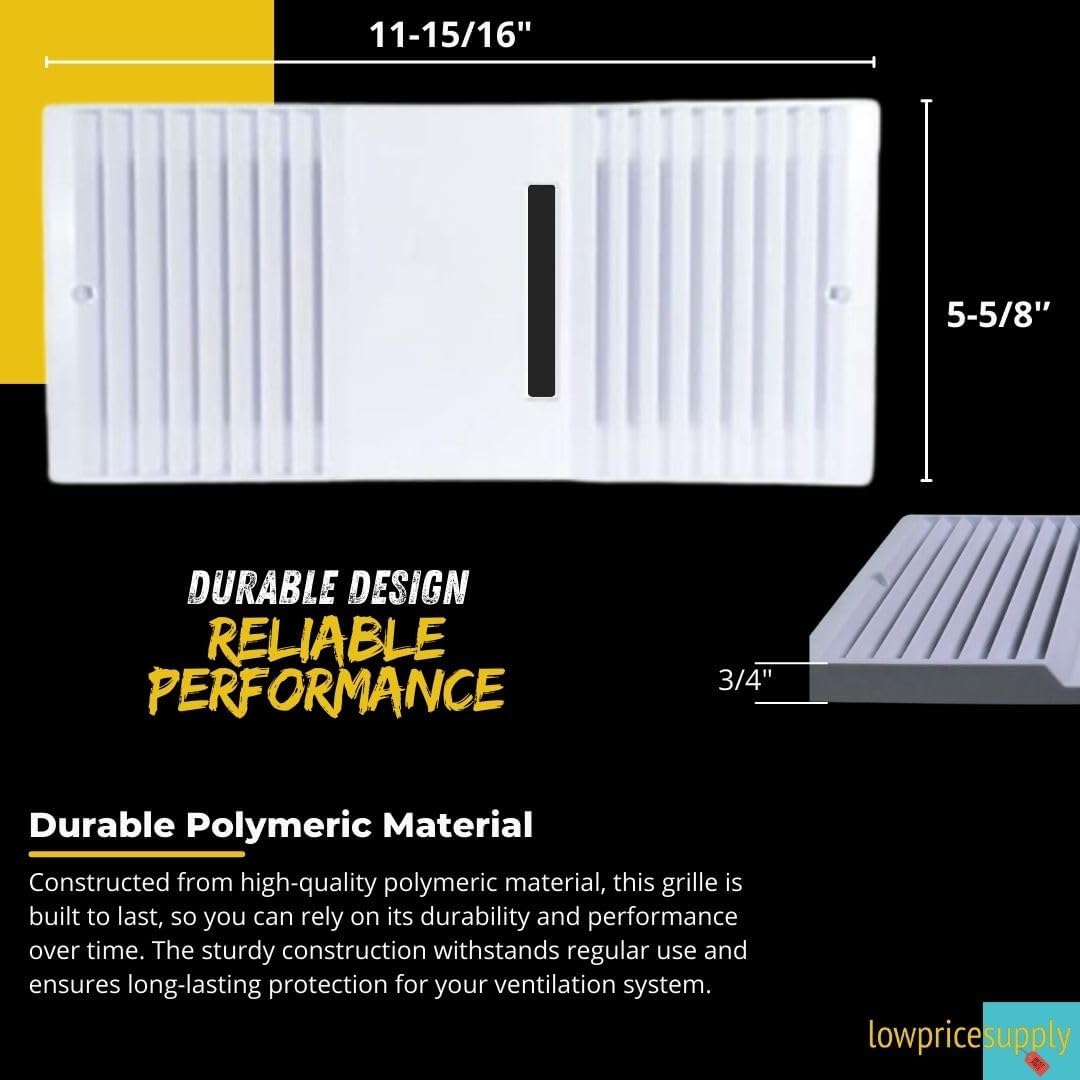 CA-90 Ductless Exhaust Fan, Louver/Grill For Bathroom Ventilation & Exhaust Fan Cover, Bathroom Ceiling Ductless Fan Louver/Grillt for Residential Remodel - White