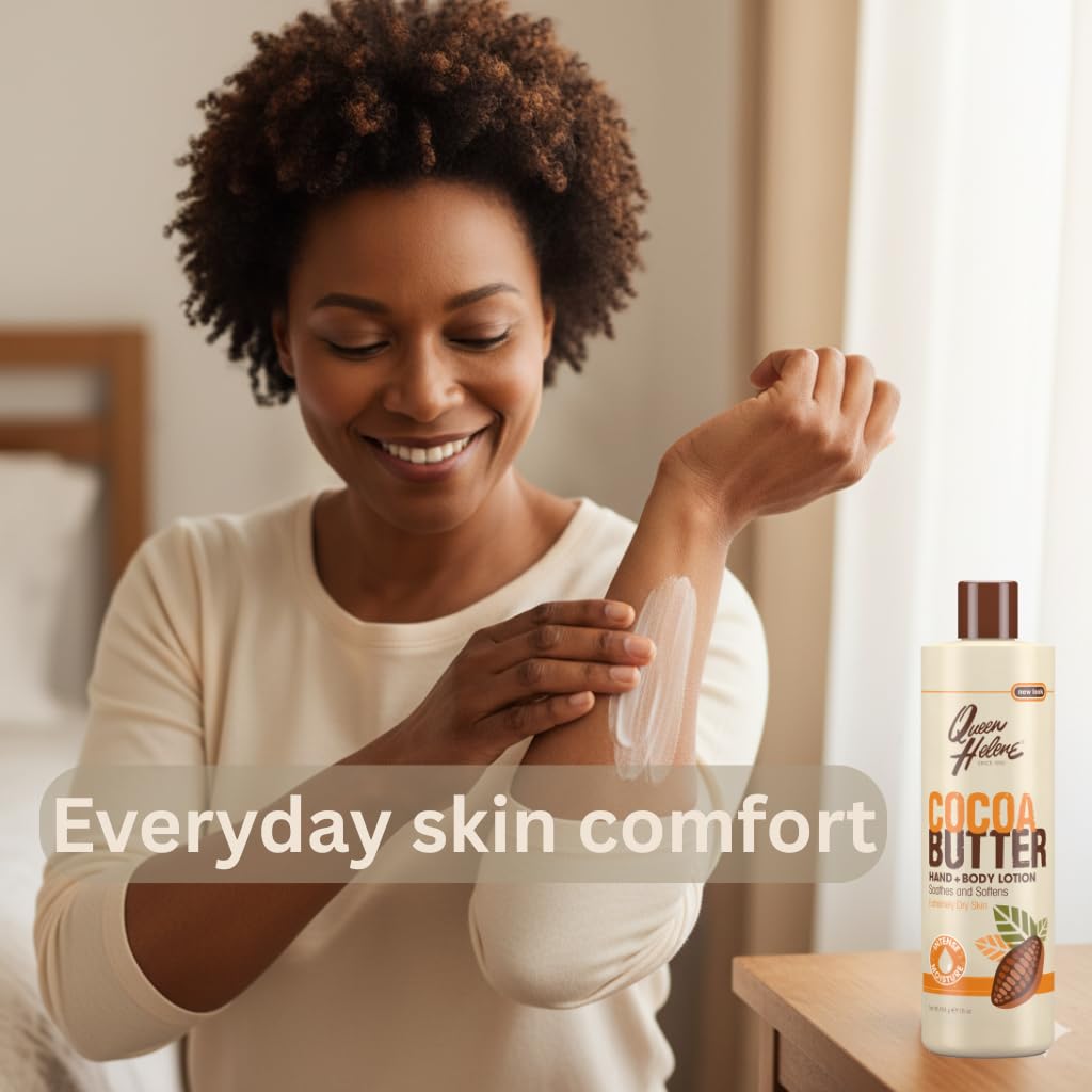 Queen Helene Cocoa Butter Hand & Body Lotion – Ultra Moisturizing Formula for Smooth Radiant Skin, 16 oz, Pack of 3