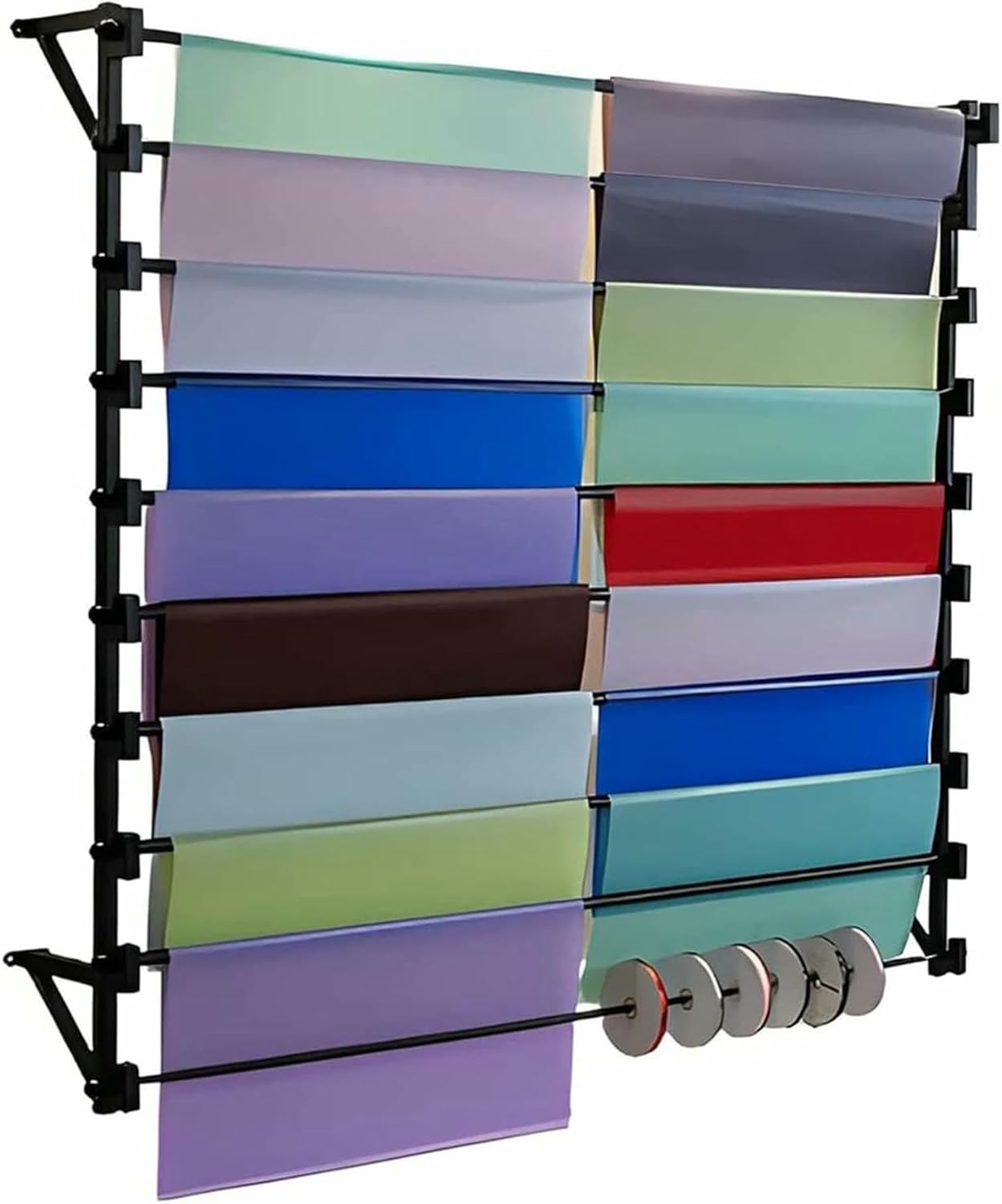 Wall Mount Storage Shelf Scarf/Shawl/Silk Scarf/Fabric Retail Show Rack, for Flower Wrapping Paper,(150cm)