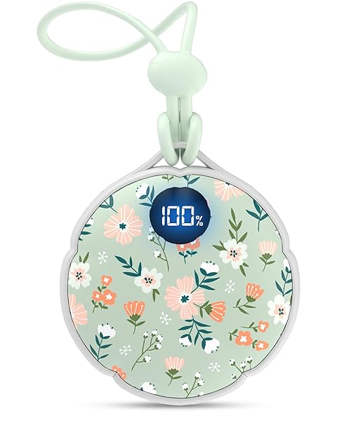 FrSara Hand Warmers Rechargeable, Hangable Electric Hand Warmer w/ 4000mAh Last 10 Hours, 3-Level Heat, Strip, Light, Display, Stocking Stuffers Gift for Camping Skiing Raynauds & Christmas