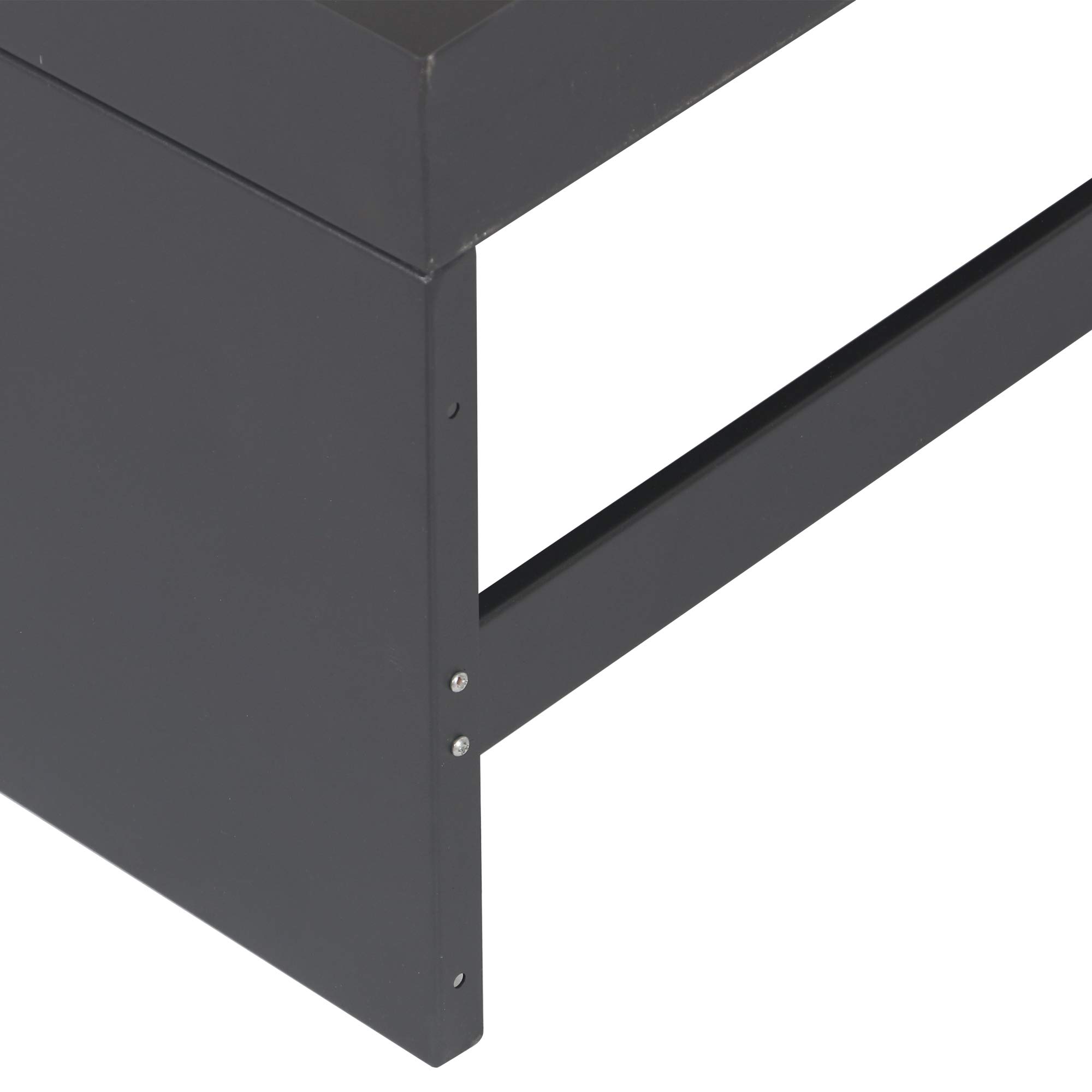HMGL01 - Garaje para robot cortacésped de acero galvanizado con espacio decorativo para techo, protección exterior, 60 x 70 x 36 cm