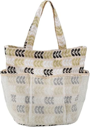 Bolsa de ducha de malla  Cesta de ducha de malla para dormitorio universitario, organizador de baño portátil y ligero de secado rápido para playa,