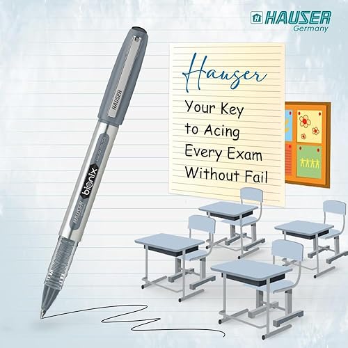Miniatura 4 de HAUSER BIONIX - Bolígrafos de tinta líquida, bolígrafos de tinta negra de 0.028 in, paquete de 5 unidades, bolígrafos de tinta para escribir,