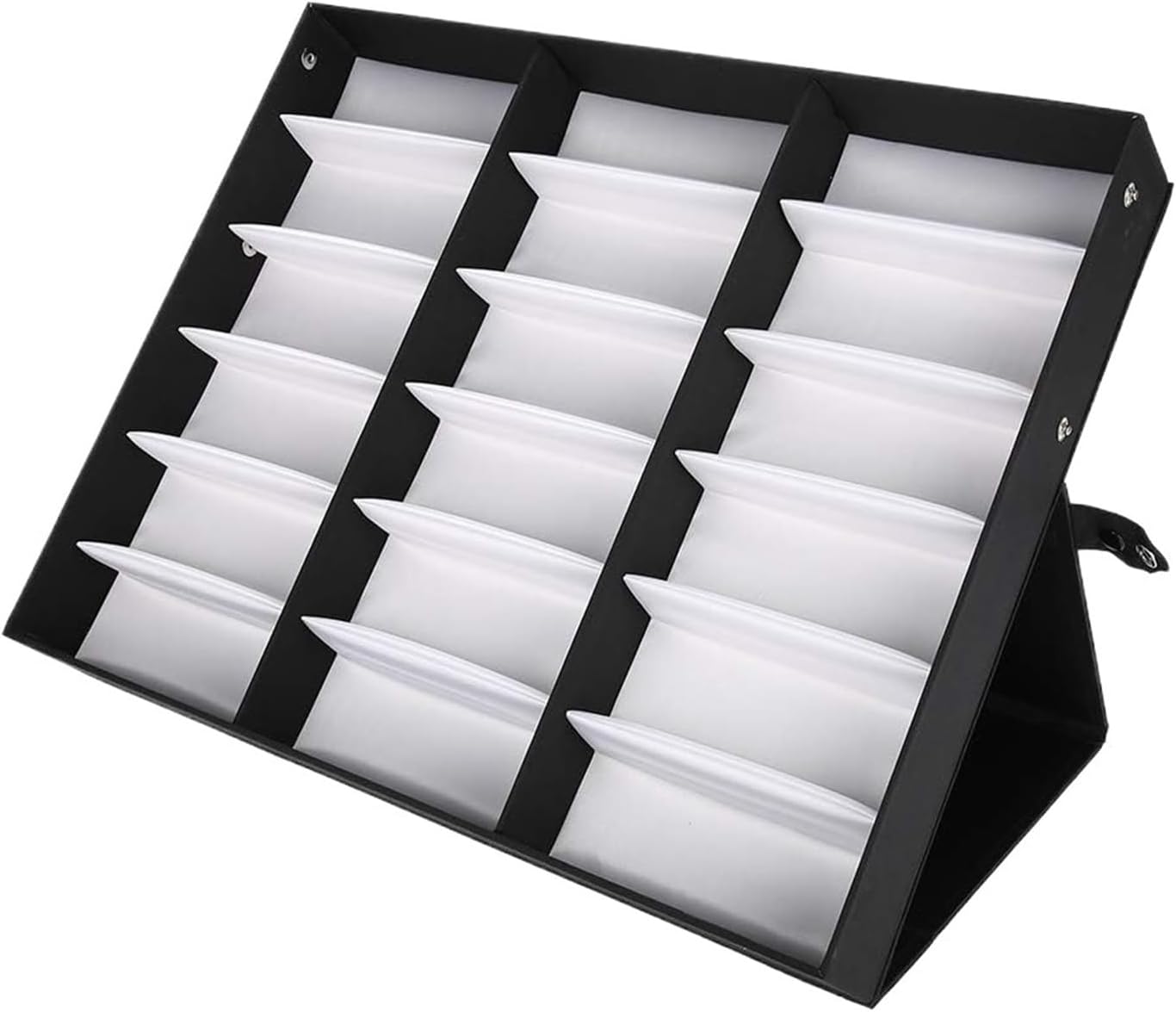 12/18 Slots/Grid Glasses Storage Box Sunglass Display Organizer Tray Eyeglasses Collector For Women Men(18 slots)
