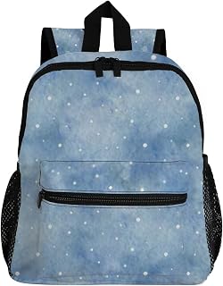 Mochila infantil para meninos e meninas pré-escolar, flocos de neve azuis, mochila de viagem para crianças primárias, estudantes e crianças