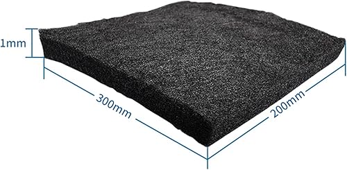 Miniatura 2 de Fieltro de grafito 7.874x11.811x0.039in Wearable Grafito Fieltro para la metalurgia industrial investigación de laboratorio químico,