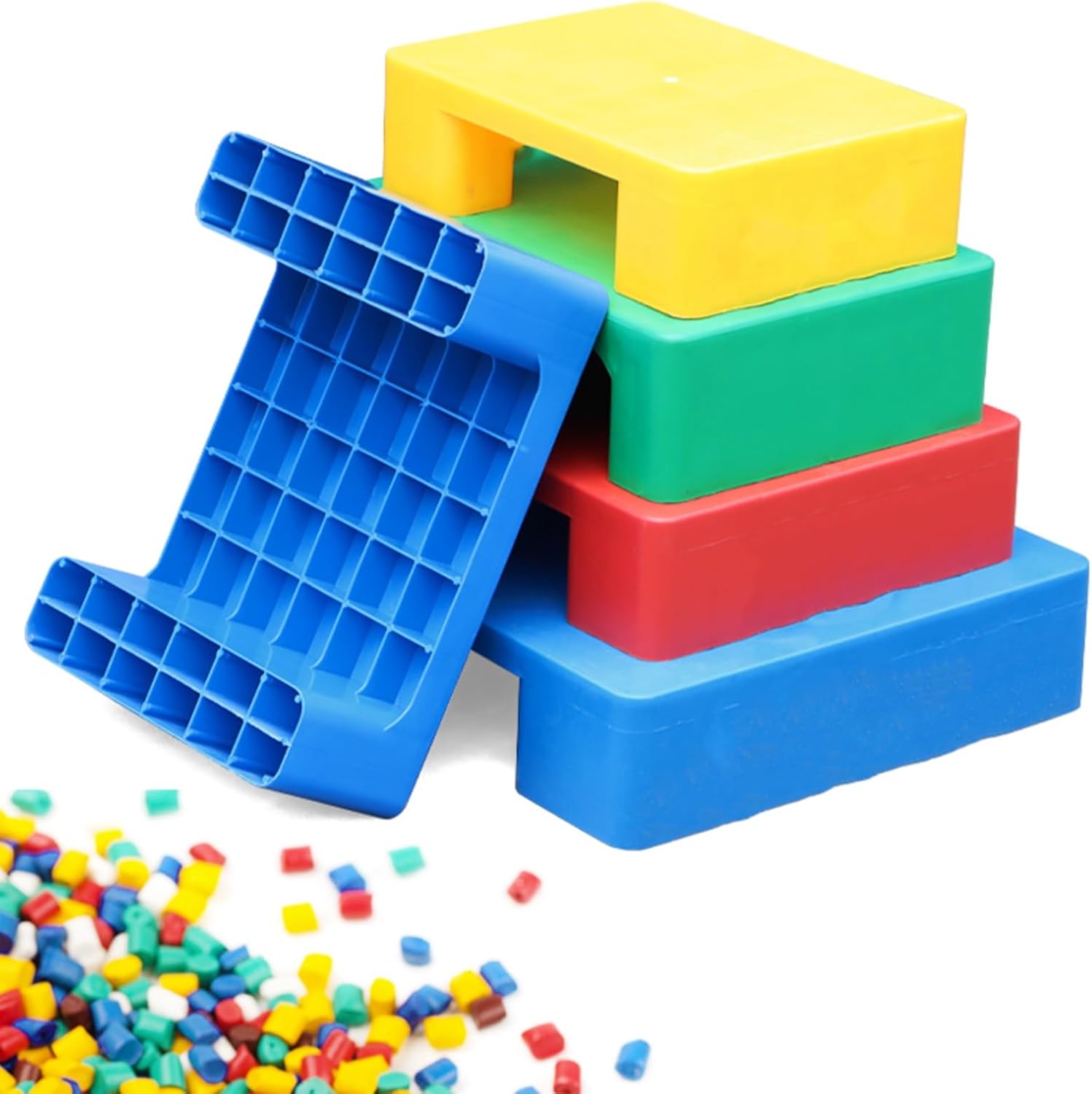 Non-Slip Safety Lightweight Floor Pallet, Easy to Stack Plastic Tray, Waterproof Wear Resistant Storage Pad, for Easy Cleaning in Industrial and Laboratory Use(Blue)