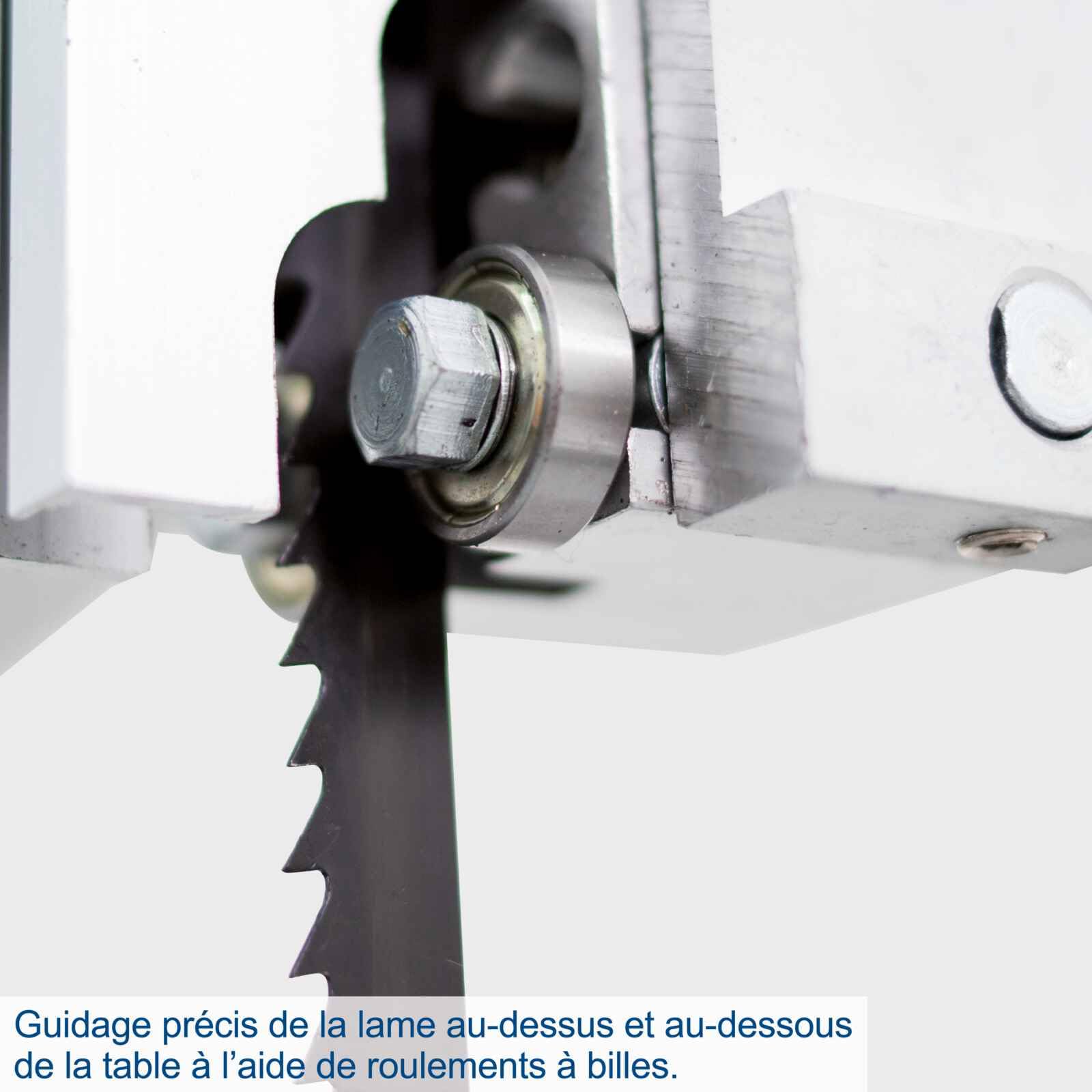 Scheppach Scie à ruban HBS400 | 230V / 750W | Hauteur de passage max 170mm | Largeur de passage max 305mm | Avec ruban de scie de rechange et gabarit de coupe transversale inclus