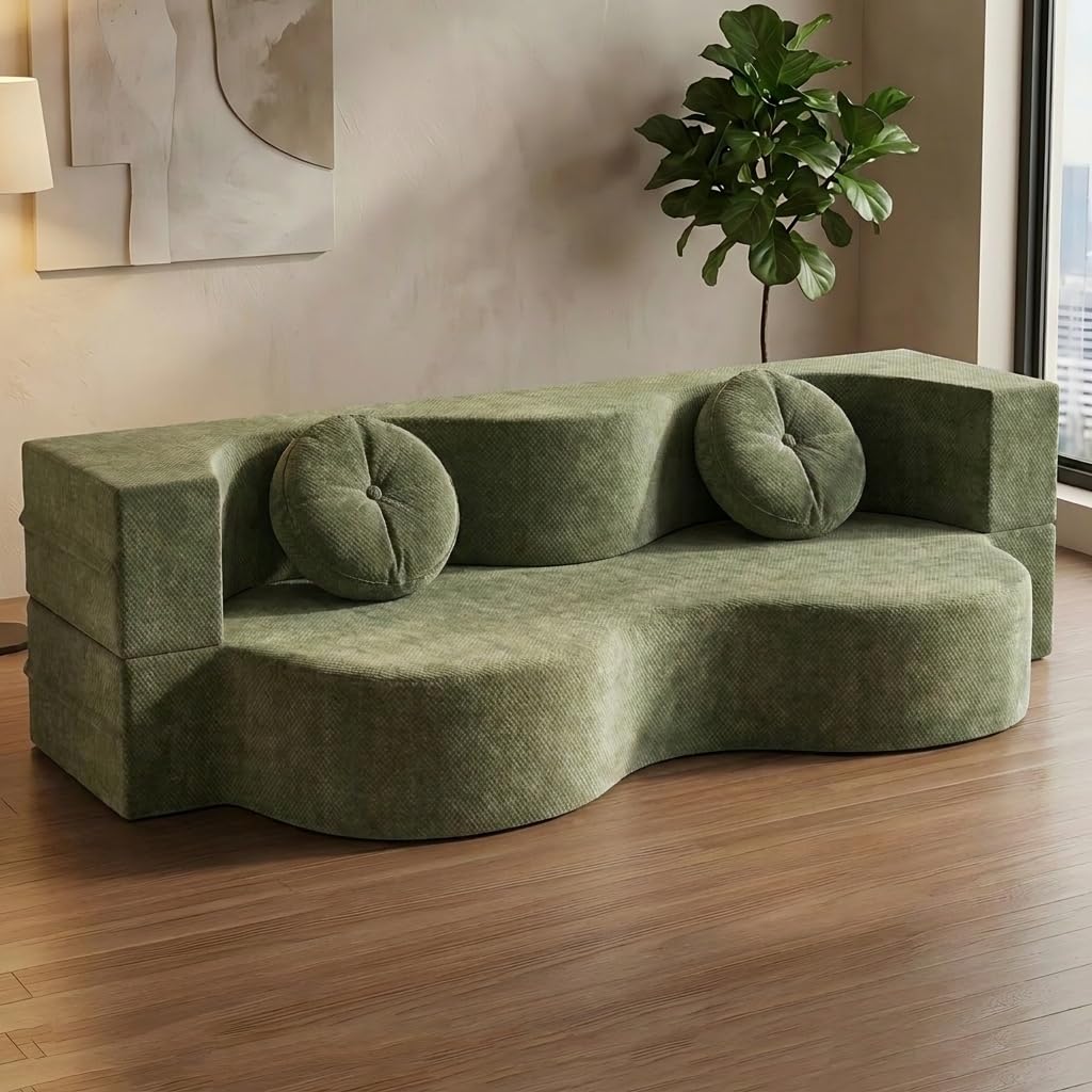 Sofá cama plegable para salones pequeños y visitas inesperadas de 3 plazas
