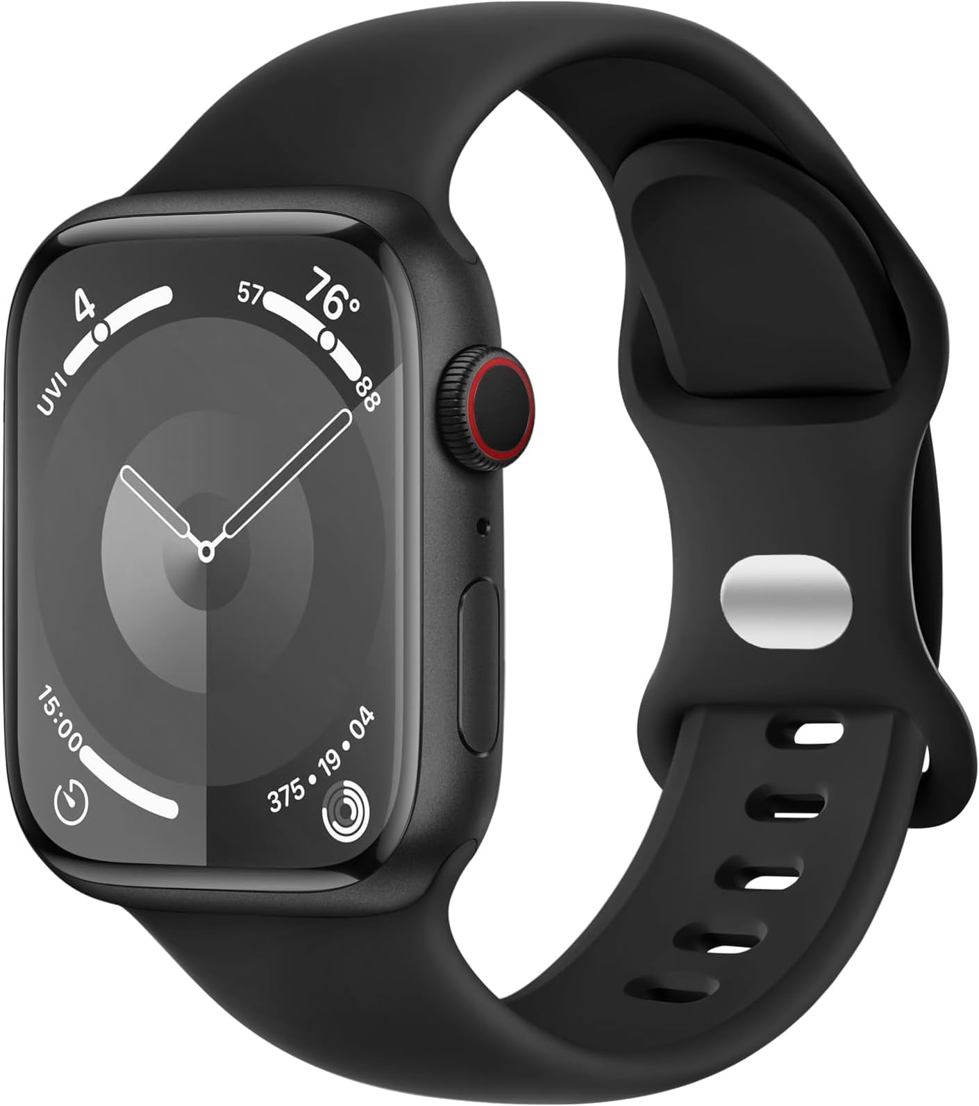 Sport Band Compatible with Apple Watch 44mm 45mm 46mm 40mm 42mm 38mm 41mm 49mm, Soft Silicone Replacement Strap for iWatch Series 11 10 9 8 7 6 5 4 3 2 1 SE3 SE2 SE Ultra (Watch Not Included)