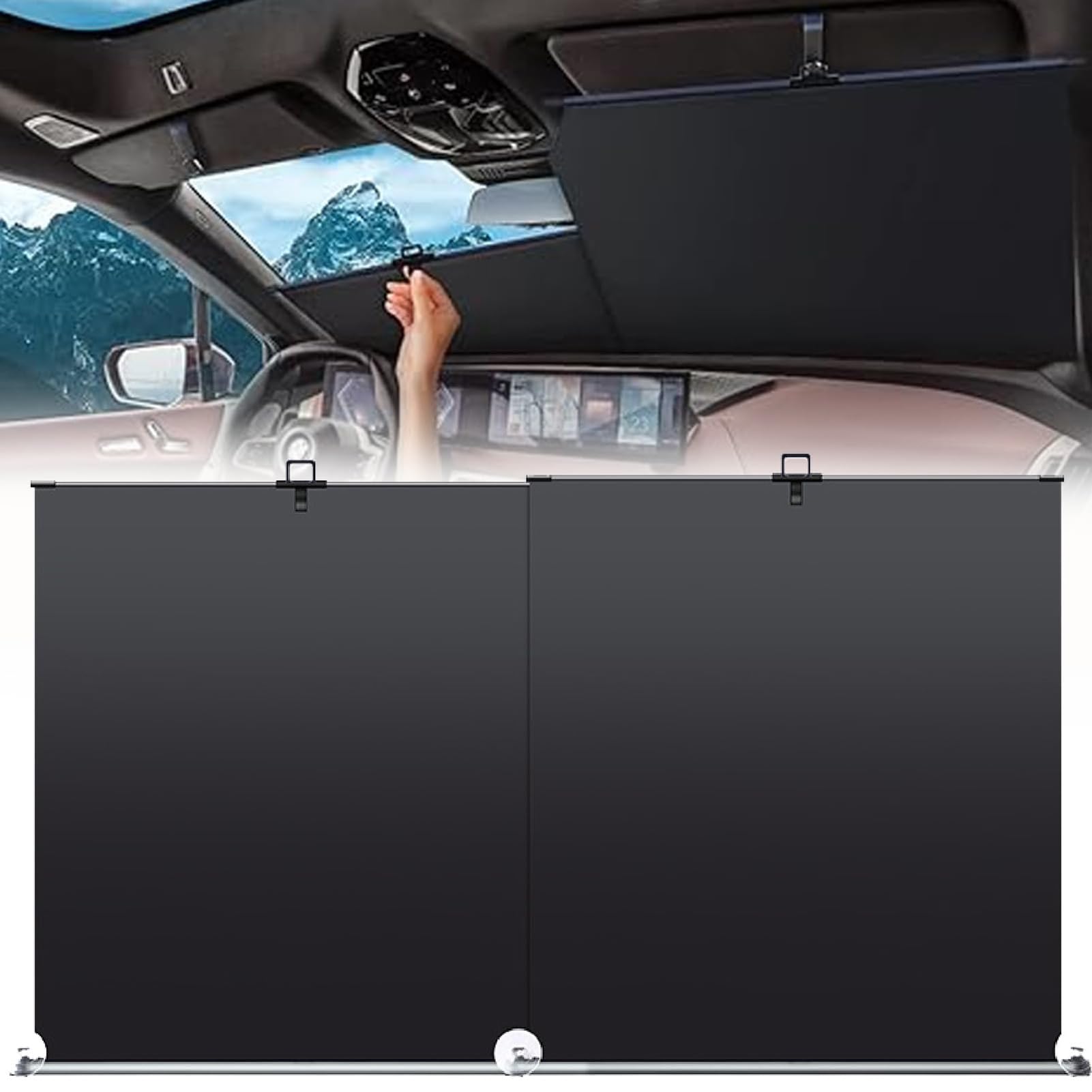 Parasole per parabrezza auto, parasole per finestrini anteriori | pieghevole, per auto per bambini con protezione UV
