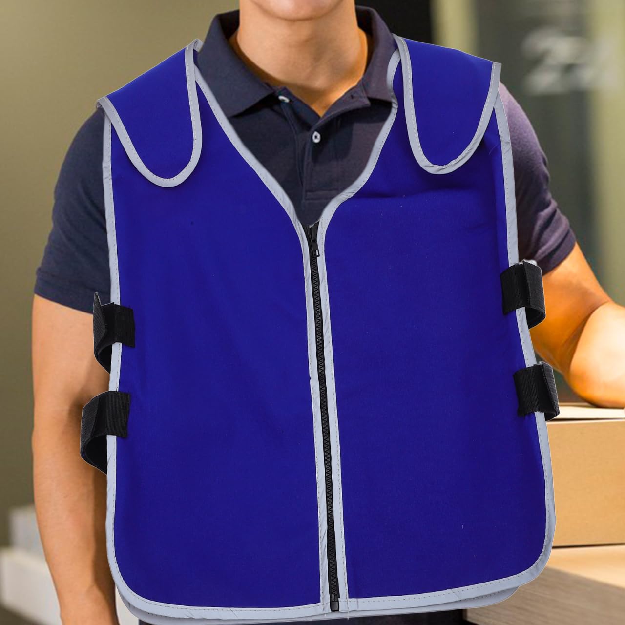 Garneck Gilet de Refroidissement pour Hommes et Femmes - Gilet Glacé avec Poches de Refroidissement pour Activités Estivales - Idéal pour la Pêche, le Cyclisme et le Jardinage - Gilet de Fraîcheur
