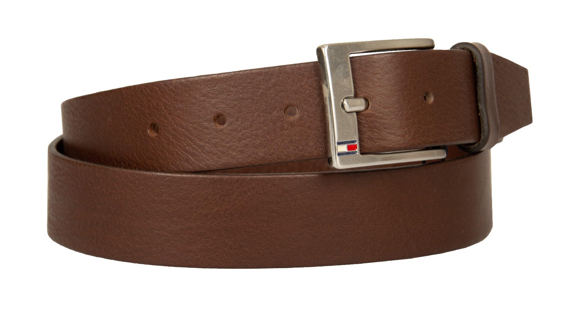 Tommy Hilfiger Men's leather belt article AM0AM01002 NEW ALY BELT 3.5 height cm. 3.5, 902 Testa di moro, 115