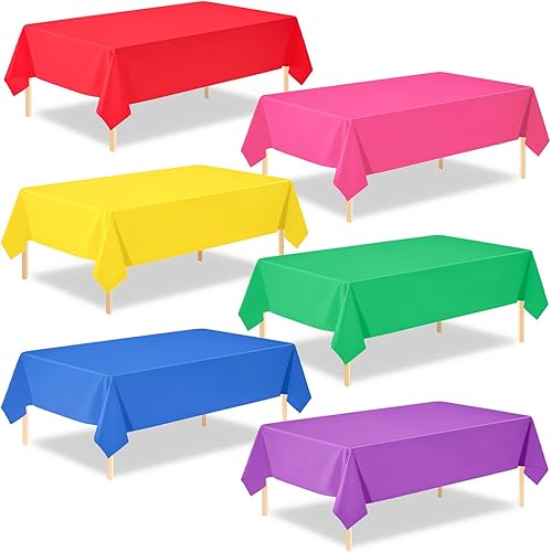 Miniatura 48 de Paquete de 2 manteles rectangulares desechables de plástico color verde salvia, de 54 x 108 pulgadas, manteles de plástico verde salvia para E02