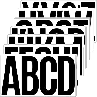 Buchstaben Aufkleber Groß(15 cm), 14 Blätter Selbstklebende Wasserfester Alphabet Aufkleber Vinyl Letter Sticker für Outdoor Schilder Poster Briefkästen Fenster (Schwarz)