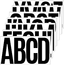 14 Sheets Alphabet Vinyl Stickers 15cm Waterproof Outdoor Signs Mailbox Window Stickers (Black)
