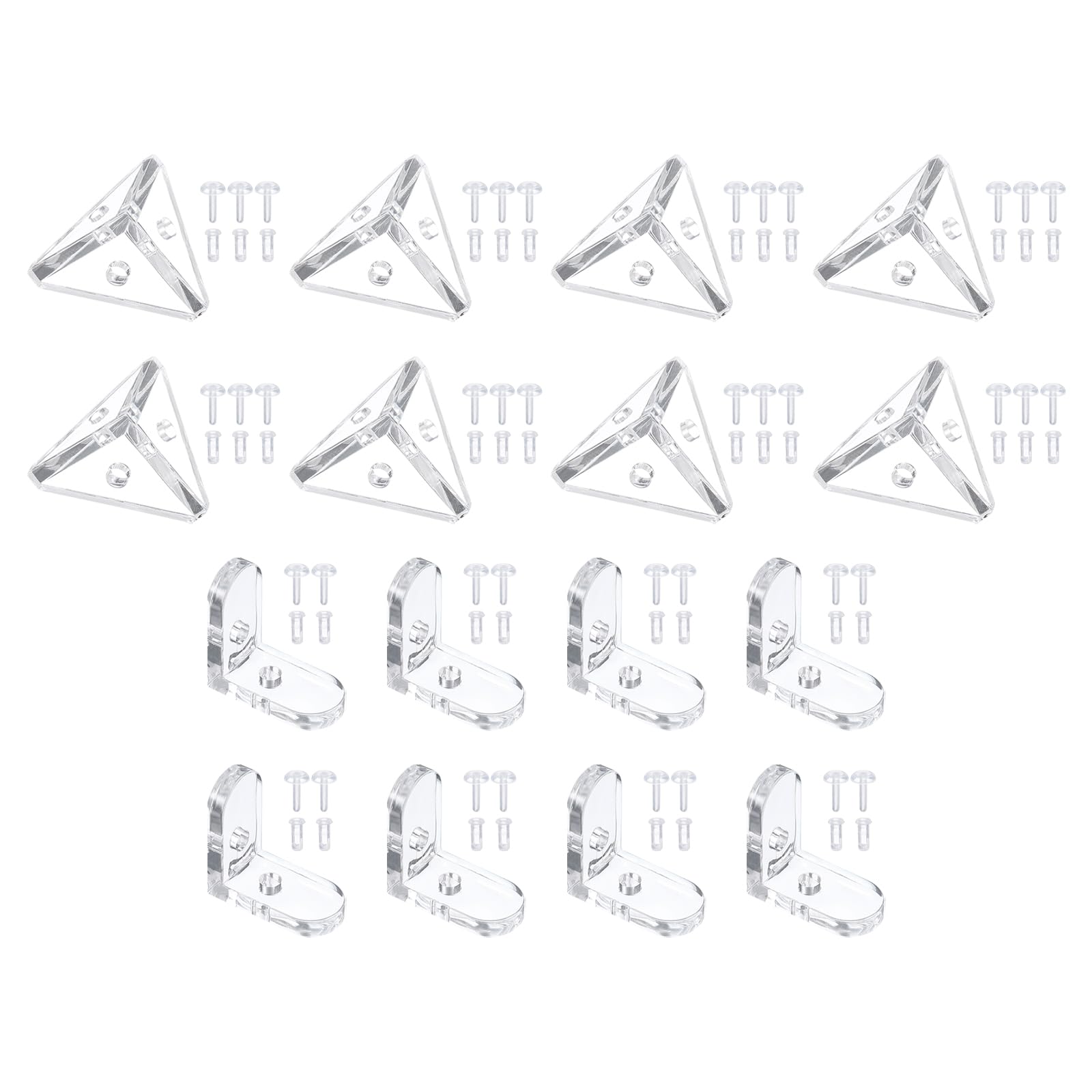 Équerres d'angle acrylique transparent pour réparer et assembler sans vis visibles