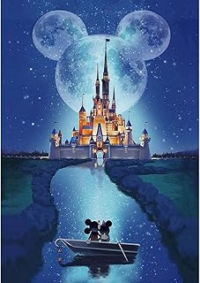 Chilliyin 5D Diamond Painting Kits for Adults Beginners,Castle Diamond Art Kits DIY Full Round Drill Diamond Dot Gem Art Kits for Adults,Crafts for Decor 12x16 Inch