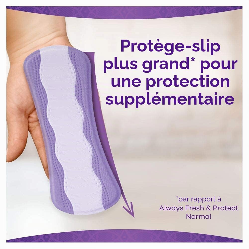 Always Dailies Extra Protect Long Plus Protège-slips, pour femme, (40 bandes), larges, respirants, flexibles et confortables, avec cœur absorbant