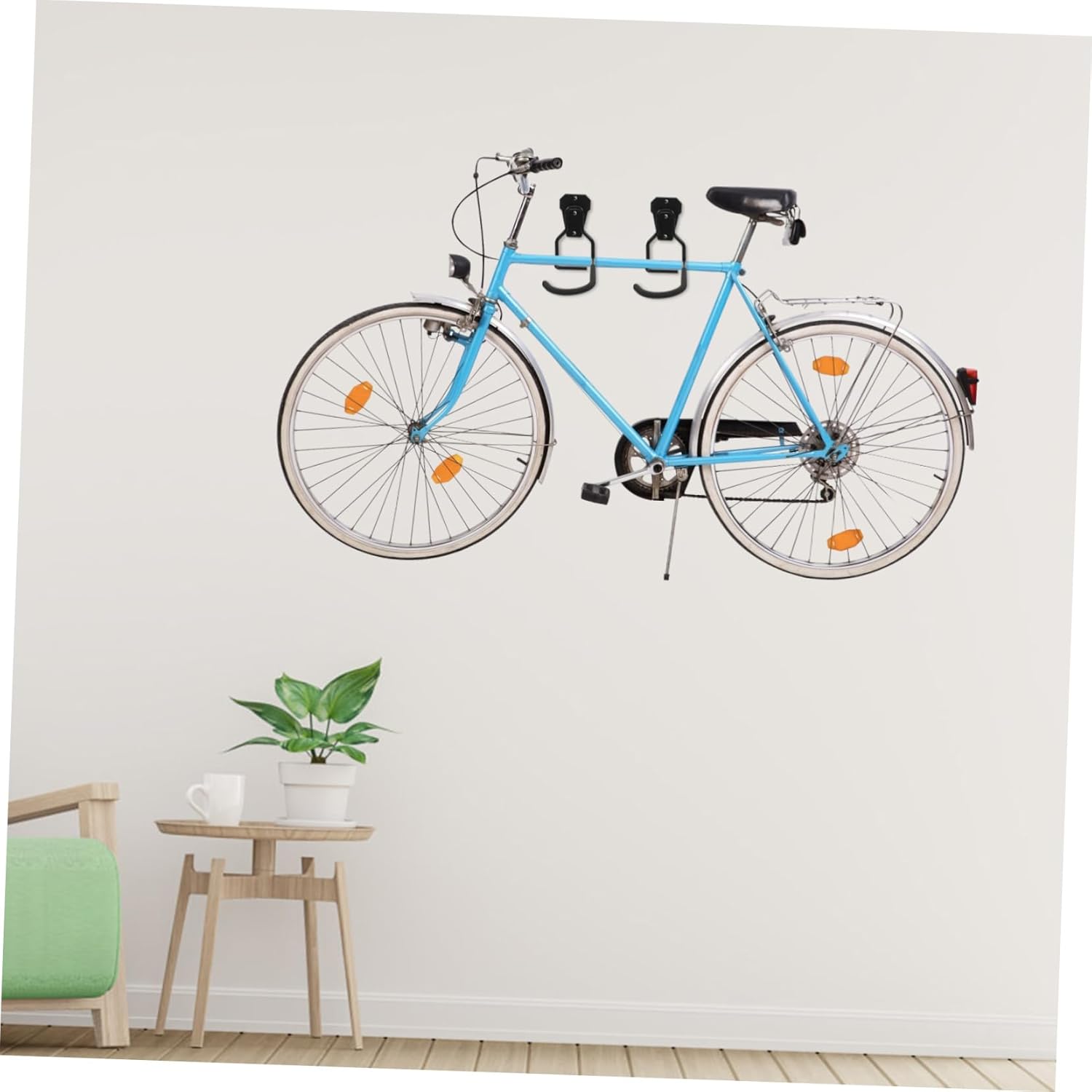 4pcs Garage Wall Hook Sturdy Bicycle Hangers Space Saving Tool Storage Rack for Garden Equipment Compact Wall Mounted Organizer for Bikes and Garage Tools