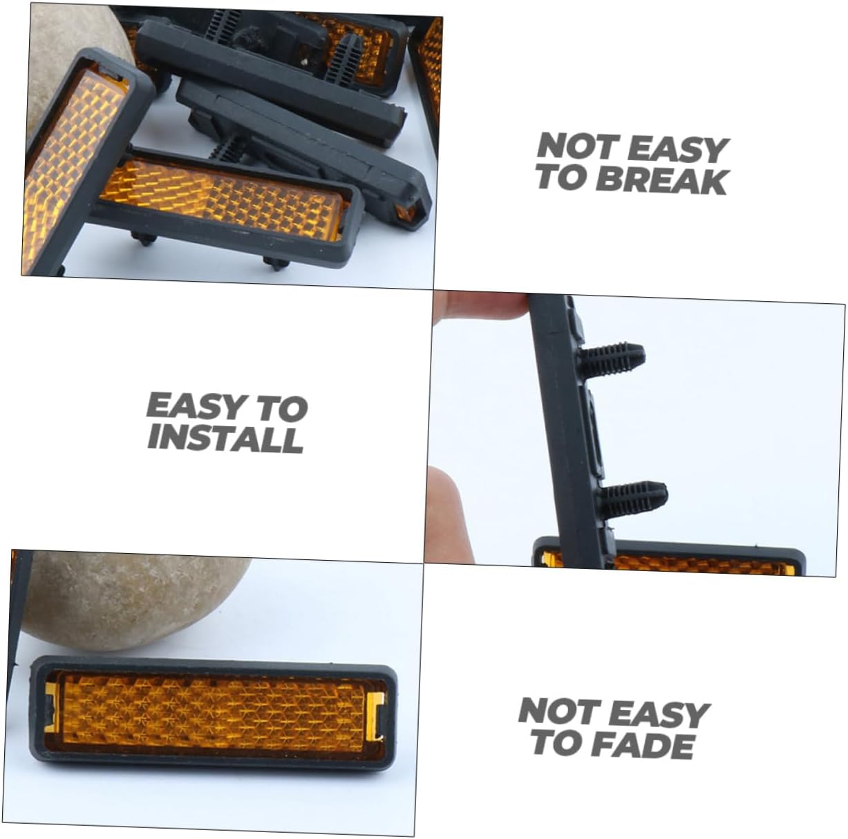 Toyvian 20pcs Bike Foot Reflectors Road Mountain Bike Reflectors Night Cycling Safety