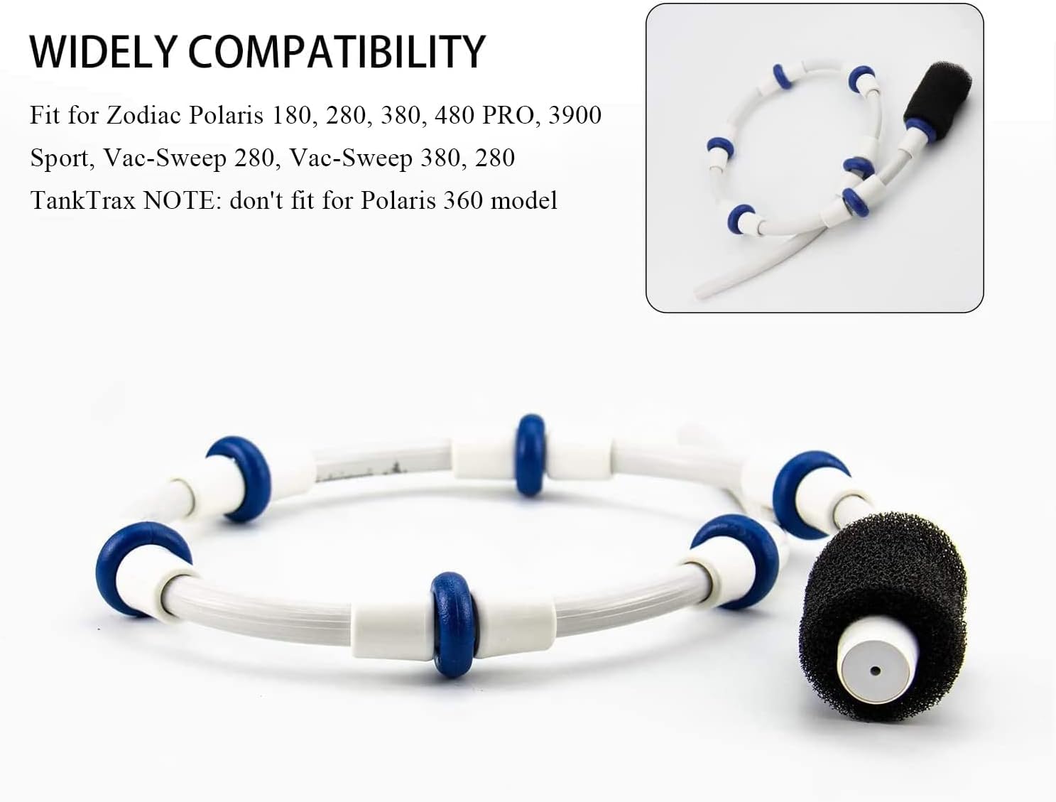 Funmit Automatic Pool Cleaner Sweep Hose Complete B5 B-5 Fits for Zodiac Polaris 280 380 480 180 Pool Cleaner
