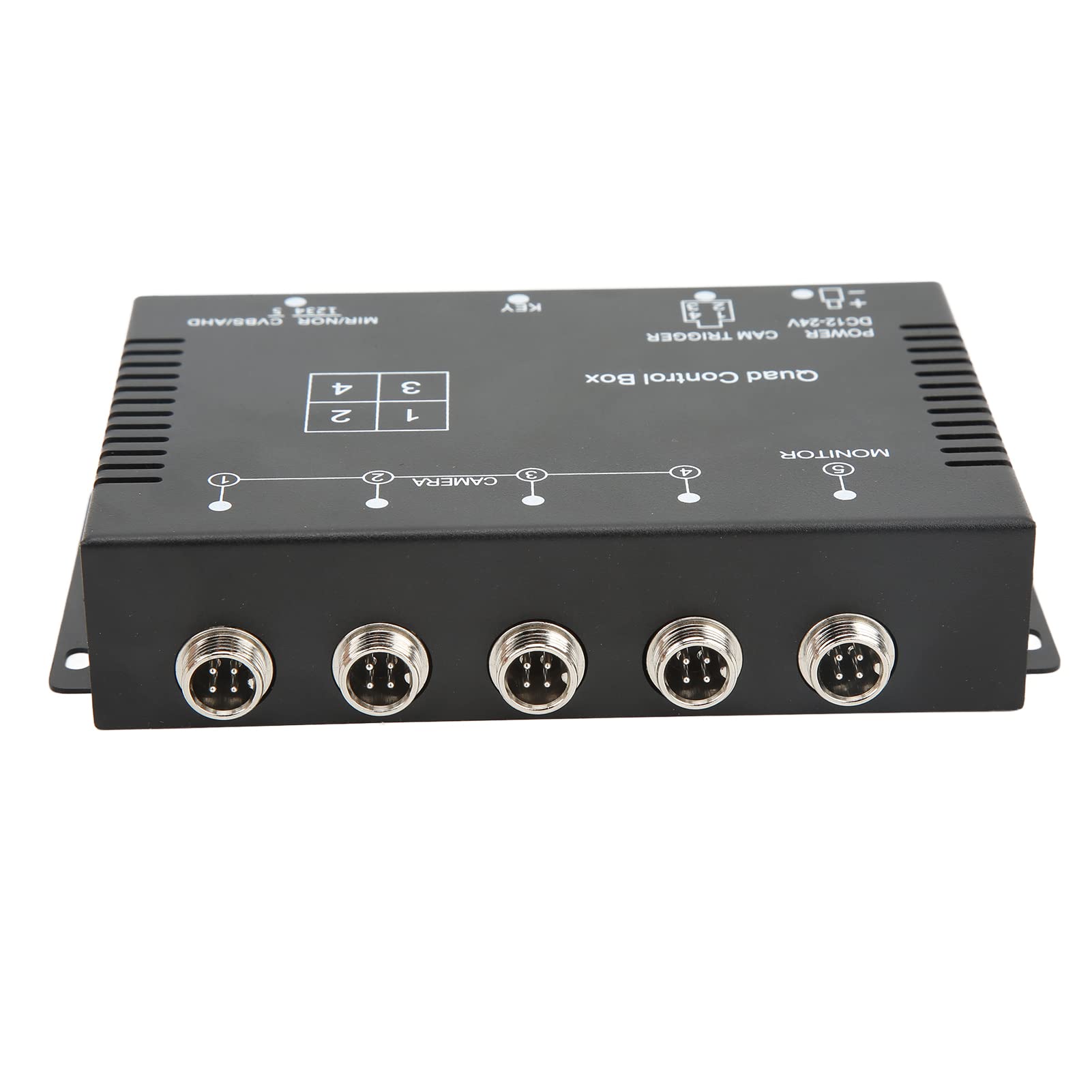 Scatola di Controllo Multiplexer, Yctze Splitter Video a 4 Canali 1080P AHD DC12V 24V Interruttore Schermo Video Telecamera per Rimorchio Bus Camion RV