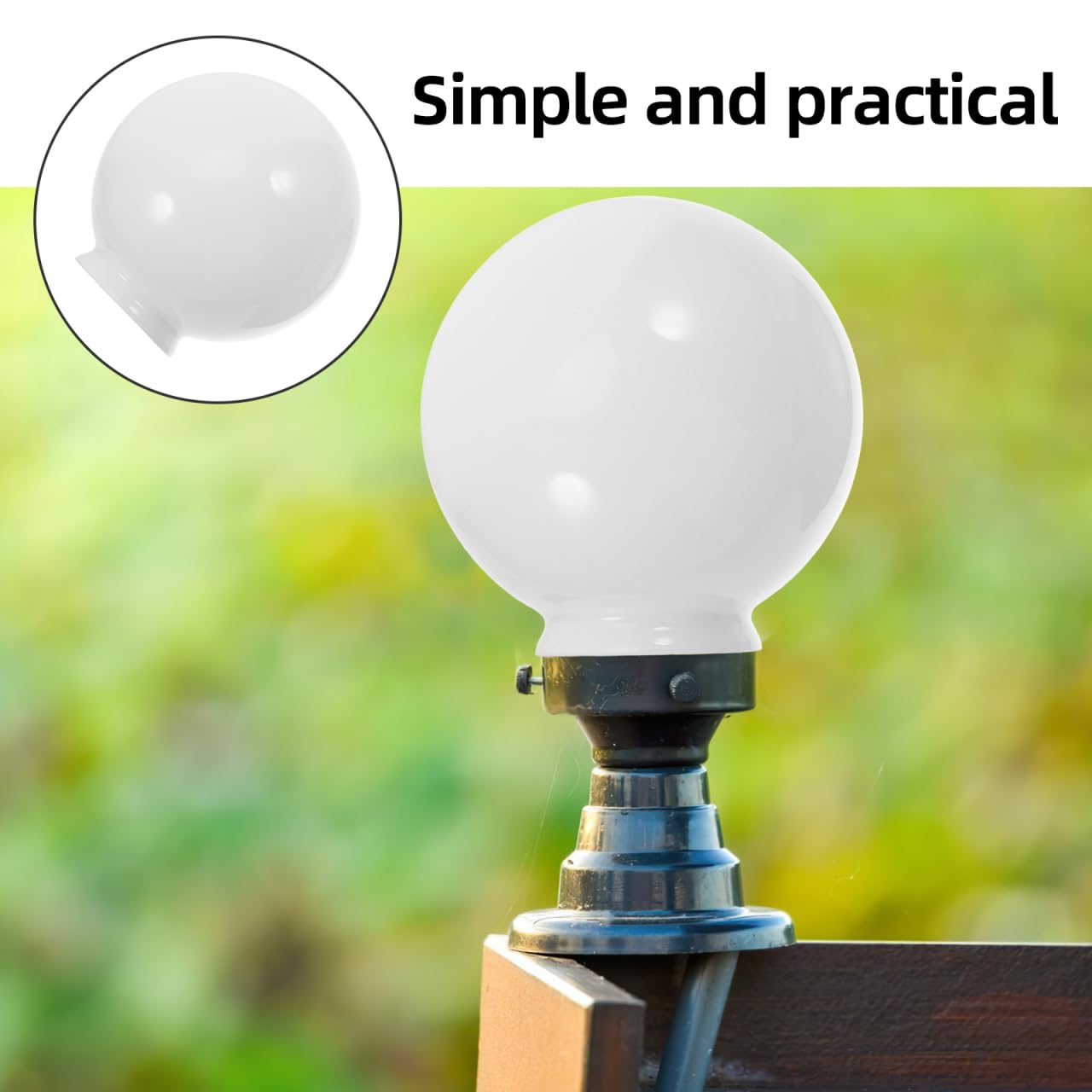 Hemobllo Pantalla De Vidrio Esférica Reemplazo Para Lámpara Colgante De Techo 6.49X5.90X2.95In Tulipa Globo Opalina Para Sala De Estar Dormitorio Y Comedor