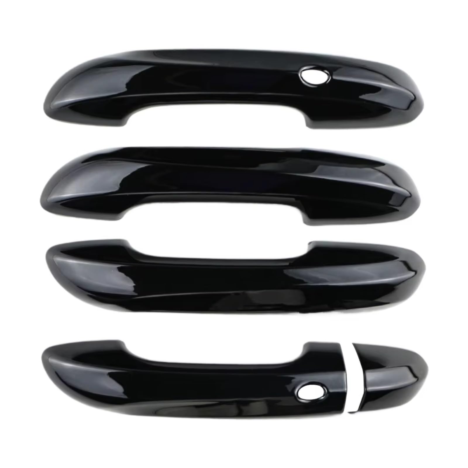 Qdzvalumv Piano Black Car Door Handles Cover Shell Compatible With Mg For Mg4 Ev For Mulan 2022 2023 2024 Car Exterior Door Handle Cover Trim Decoration Accessories Set(Piano Black)
