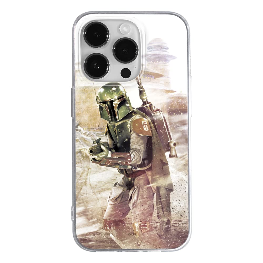 ERT GROUP mobile phone case for Apple Iphone 14 PRO original and officially Licensed Star Wars pattern Boba Fett 001 optimally adapted to the shape of the mobile phone, case made of TPU