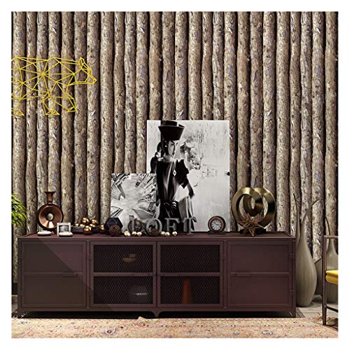 CCFENG Retro en Trois Dimensions Imitation personnalité Papier Peint modèle Vertical, Bar thé café Maison, Papier Peint de Fond TV Salle d'étude (Color : B) Cover