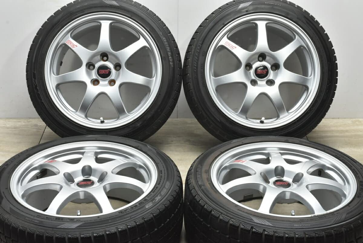 Amazon | 中古 スタッドレスタイヤホイール 4本セット 17インチ 8JJ + 