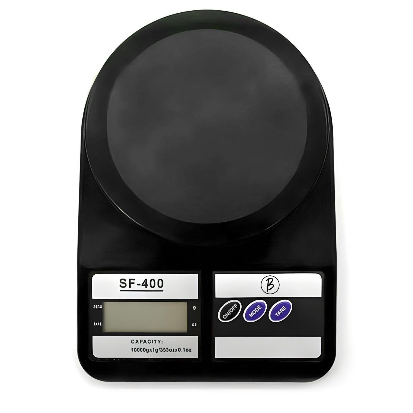 Btag SF-400 Digital Kitchen Weighing Scale | 10Kg x 1g Precision | 1 year (6+6 months) warranty | Food Scale with LCD Display for Cooking, Baking, Meal Prep & Healthy Diet | (Black)