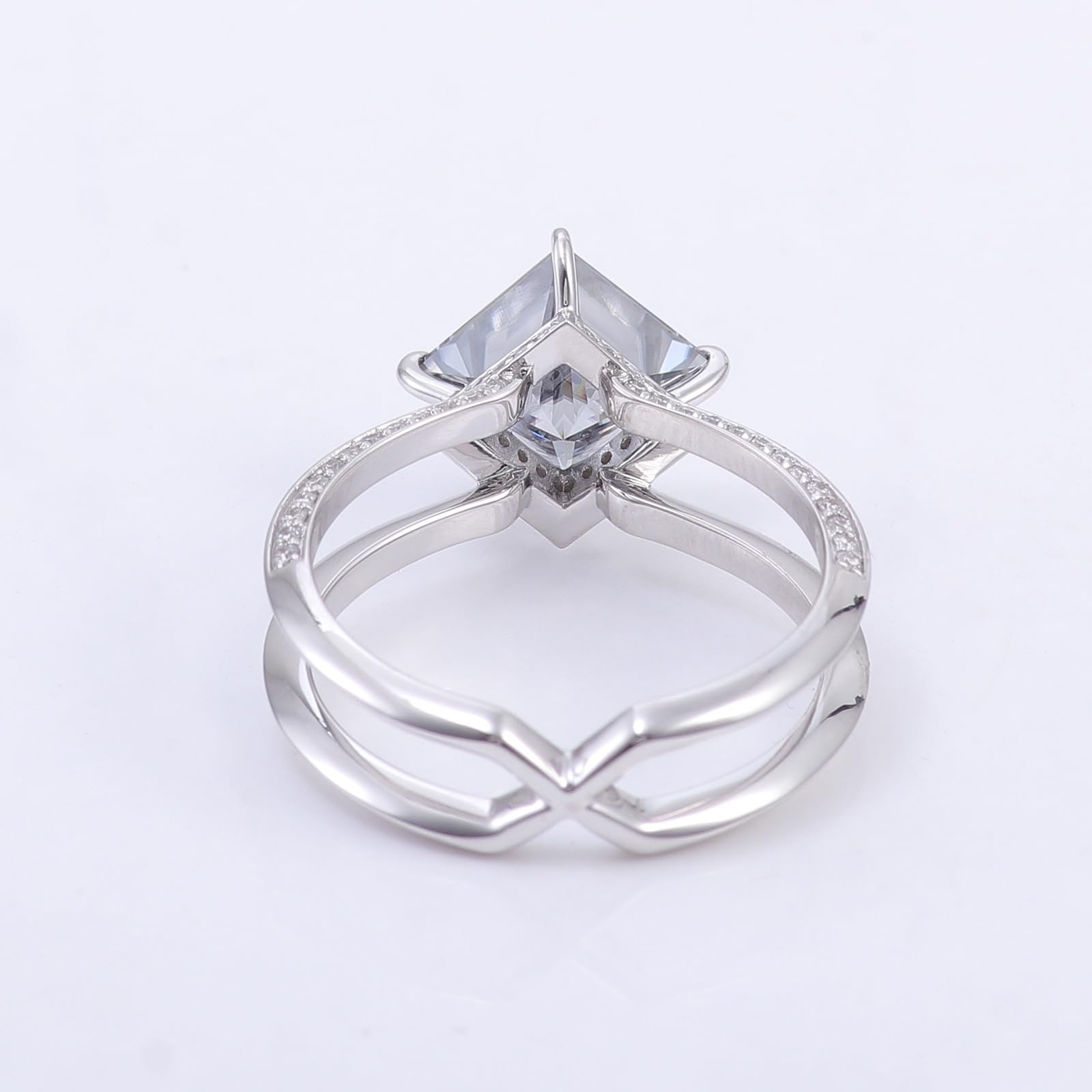 Pierścionek damski 375/585/750, prawdziwe złoto, białe złoto, pierścionek ślubny z Moissanite D Color VVS1 pierścionek zaręczynowy 9K/14K/18K złoto
