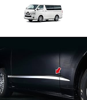 200系 ハイエース サイドドアトリム ガーニッシュ メッキモール☆新品☆ ハイエース 200系 4型 5型 サイドガーニッシュ サイドメッキ