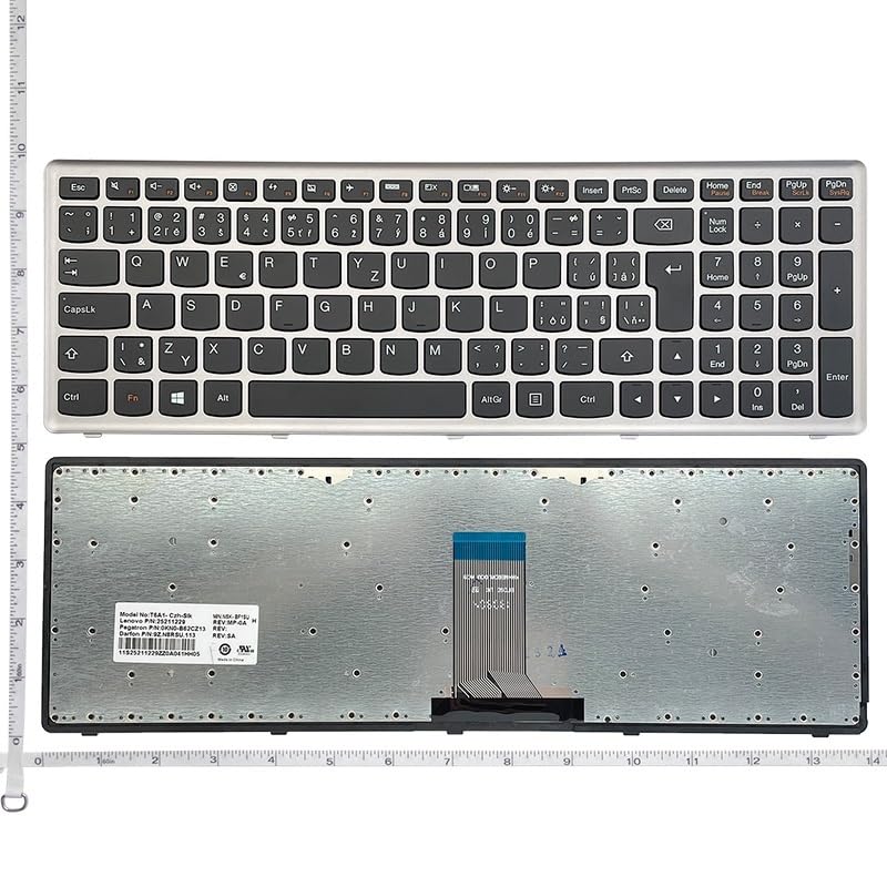 Clavier pour Lenovo Ideapad Z710 U510 AZERTY rétroéclairé argenté