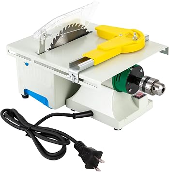 Mini Table Saw, 110V 750W 800-10000rpm Gem Jewelry Grinder Polisher for Cutting Rocks Adjustable Speed Cutting Machine Metal Dental Polishing Woodworking Tool